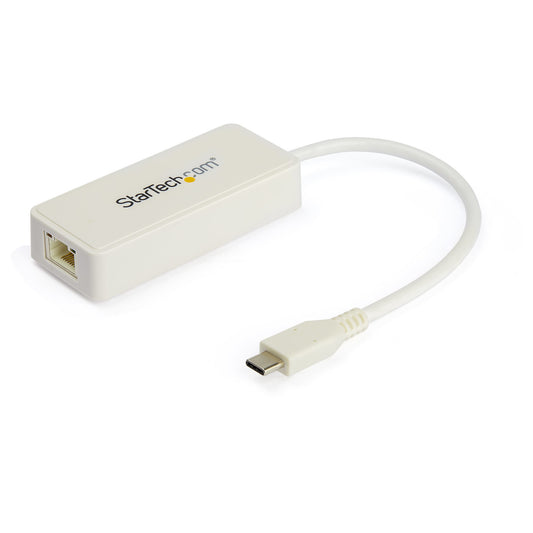 USB C GIGABIT ETHERNET ADAPTER SECURELY CONNECTS TO WIRED NETWORK (LAN) USING RJ