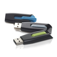 99126 - Verbatim VERBATIM STORE N GO V3 USB 3.0 FLASH DRIVE, 16GB, 3/PK, BLUE, GREEN, GRAY