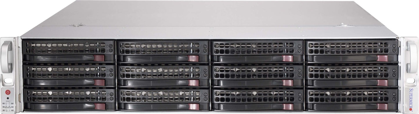 CSE-826BE2C-R741JBOD - Supermicro CHASSIS, 2U SC826B 12 DRIVE JBOD W/DUAL EXPANDER, REDUNDANT 740W, BLACK