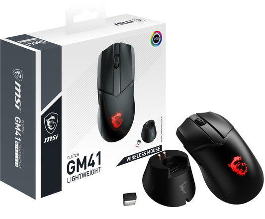 MSI Clutch GM41 Lightweight Wireless mouse Right-hand RF Wireless Optical 20000 DPI