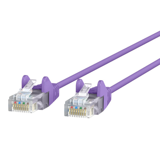 CE001B50-PUR-S - Belkin BELKIN CAT6 SLIM 28AWG CABLE-PURPLE-50FT