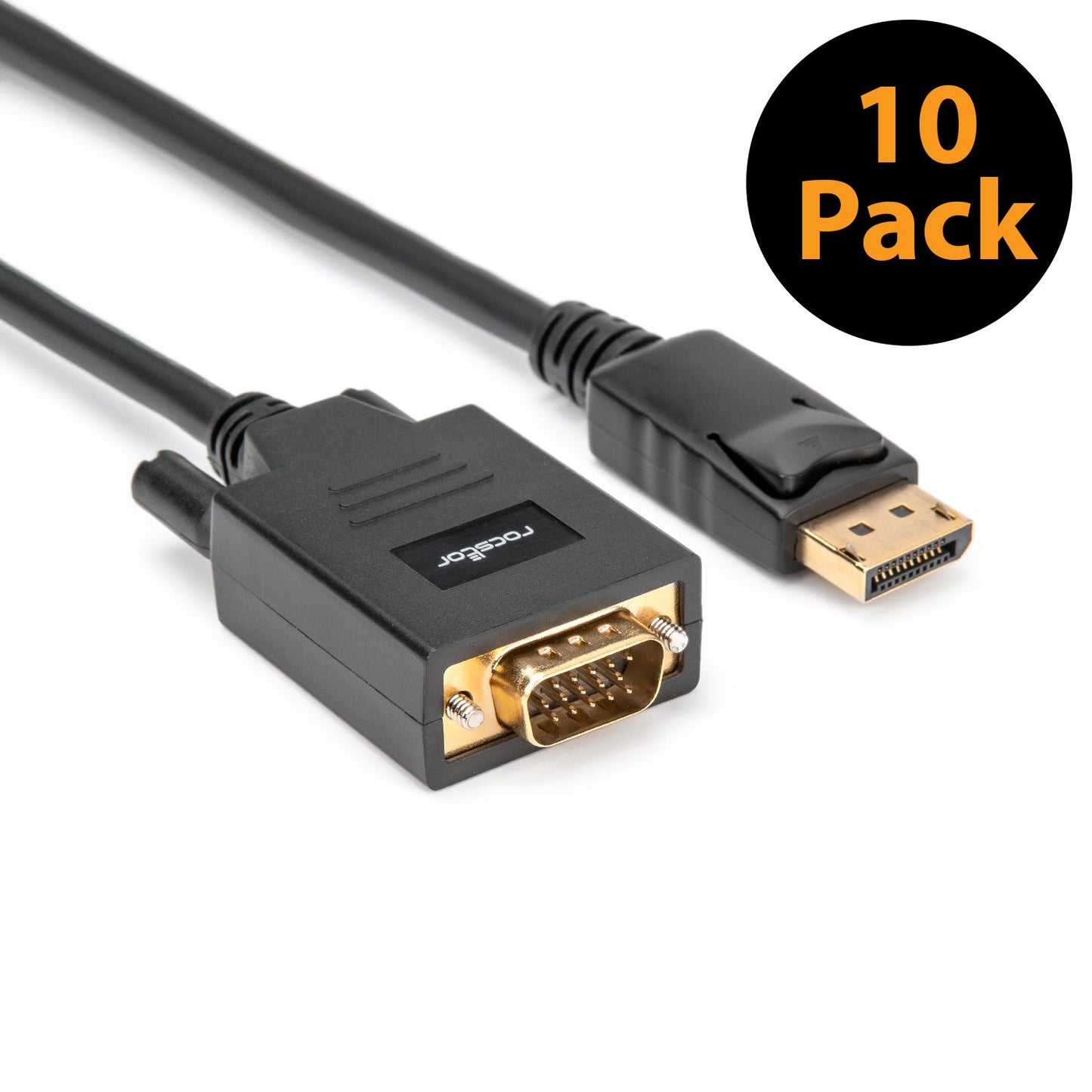 Y10A172-B1-10PK - Rocstor DISPLAYPORT TO VGA CABLE 6FT