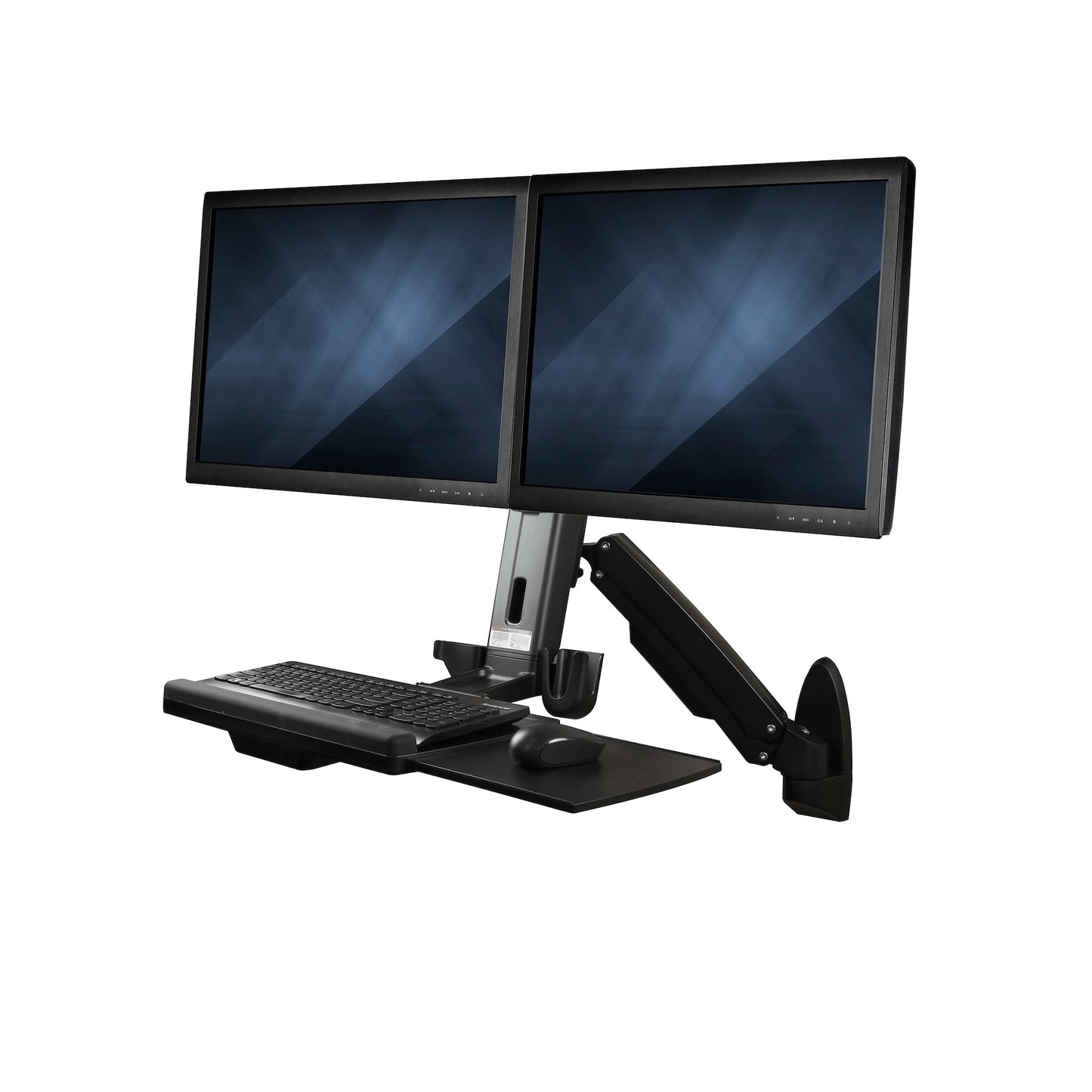 EASILY CONVERT YOUR DUAL MONITOR WORKSTATION INTO A STANDING DESK FOR GREATER CO