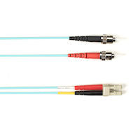 Black Box FOCMR10-001M-STLC-AQ fiber optic cable 39.4" (1 m) ST LC OFNR OM3 Aqua color