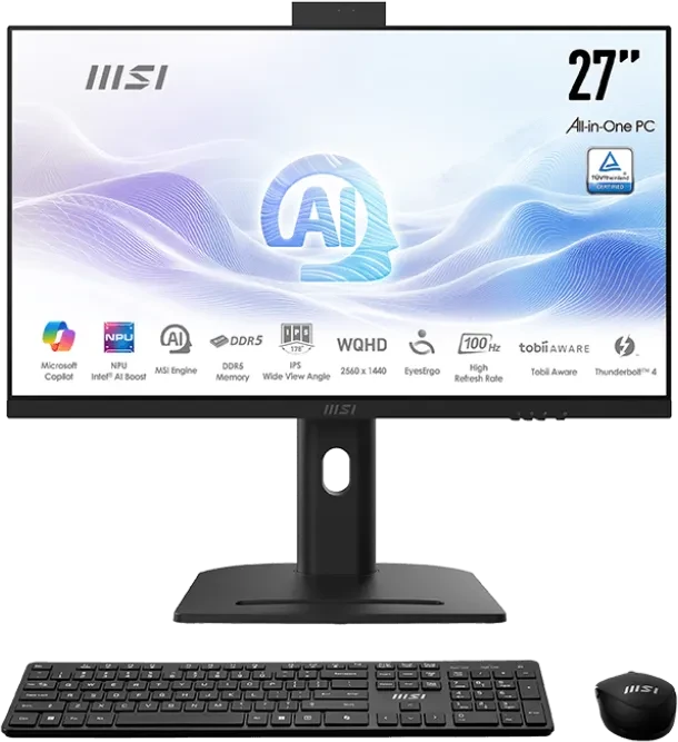 00AF0111-221 - MSI Modern AM273QP AI 1UMG Core Ultra 7 155H 1.4GHz 32GB DDR5 1TB SSD 27-Inch WQHD 100Hz All-in-One PC