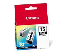 8190A003 - Canon 2PK BCI-15BK BLACK INK CART