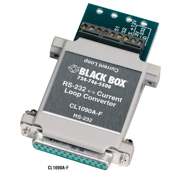 Black Box CL1090A-F-US serial converter/repeater/isolator RS-232 Current-Loop Gray