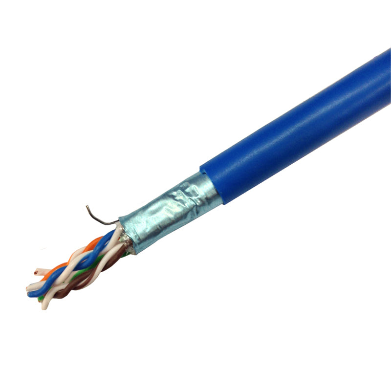 T2404L6A-SH-BL - Weltron 1000FT BLUE CAT6A SOLID FTP CABLE CMR