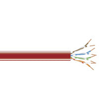 CAT5E 350-MHZ STRANDED ETHERNET BULK CABLE - UNSHIELDED (UTP), CM PVC, RED, 1000