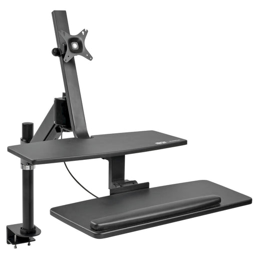 WORKWISE DESKTOP STANDING DESK-CLAMP WORKSTATION, SINGLE-MONITOR MOUNT.