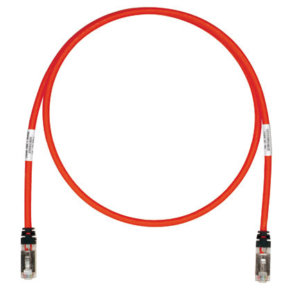 Panduit 25ft Cat6A S/FTP networking cable Red 300" (7.62 m) S/FTP (S-STP)