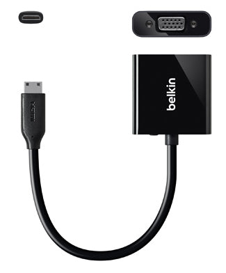 Belkin mini HDMI - VGA m/f VGA (D-Sub) HDMI Type C (Mini) Black