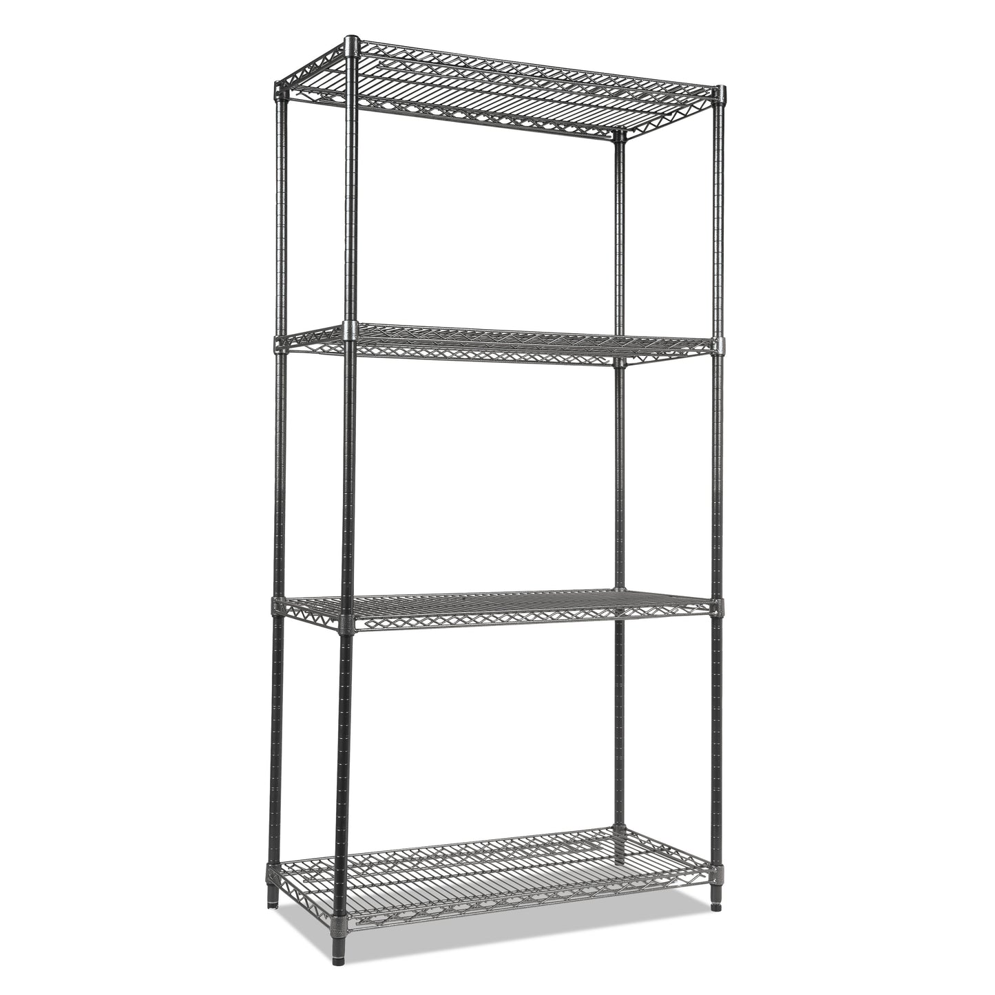 SW50-3618BA - Alera Wire Shelving Starter Kit 4 Shelves 36w x 18d x 72h Black