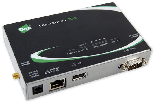 X4-Z1U-U901-A - Digi CONNECTPORT X4 - XBEE (ZIGBEE S2B) TO ETHERNET & CELLULAR (HSPA+ INTFEETL). SER