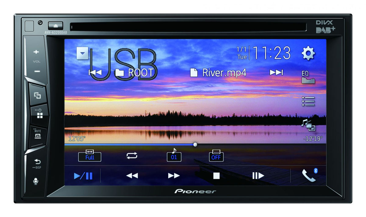 AVH-A3200DAB - Pioneer 6.2-Inch 2-DIN DAB+ Bluetooth DVD Multimedia Receiver