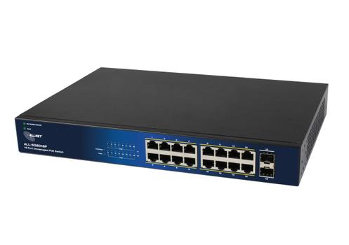 ALL-SG8018P - Allnet 16-Port Gigabit PoE+ 2-Port SFP Managed Switch