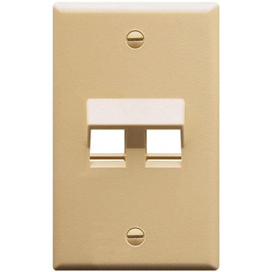 IC107DA2IV - ICC Faceplate 2 x Total Number of Socket Ivory ABS Plastic