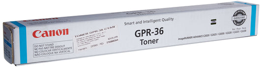 3783B003AA - Canon CANON GPR-36 CYAN TONER CARTRIDGE FOR USE IN IR ADVANCE C2020 C2030 ESTIMATED YI