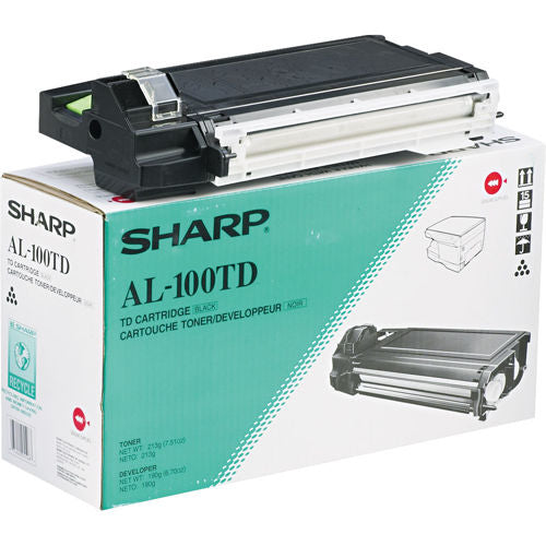 SHARP AL100TD BLACK DEVELOPER LASER TONER CARTRIDGE FOR USE IN AL1200 / 1220 / 1