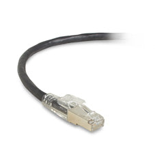 C6APC80S-BK-10 - Black Box CAT6A 650-MHZ LOCKING SNAGLESS STRANDED ETHERNET PATCH CABLE - SHIELDED (S/FTP),