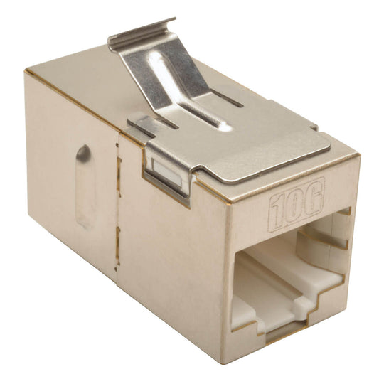 N235-001-SH-6A - Tripp Lite CAT6A STRAIGHT-THROUGH MODULAR SHIELDED IN-LINE SNAP-IN COUPLER (RJ45 F/F) 1 X RJ-45 FEMALE NETWORK 1 X RJ-45 FEMALE NETWORK