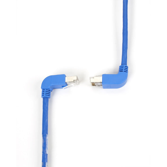 EVNSL216S-0015-90DU - Black Box CAT6 250-MHZ MOLDED ANGLED STRANDED ETHERNET PATCH CABLE - SHIELDED (S/FTP), CM