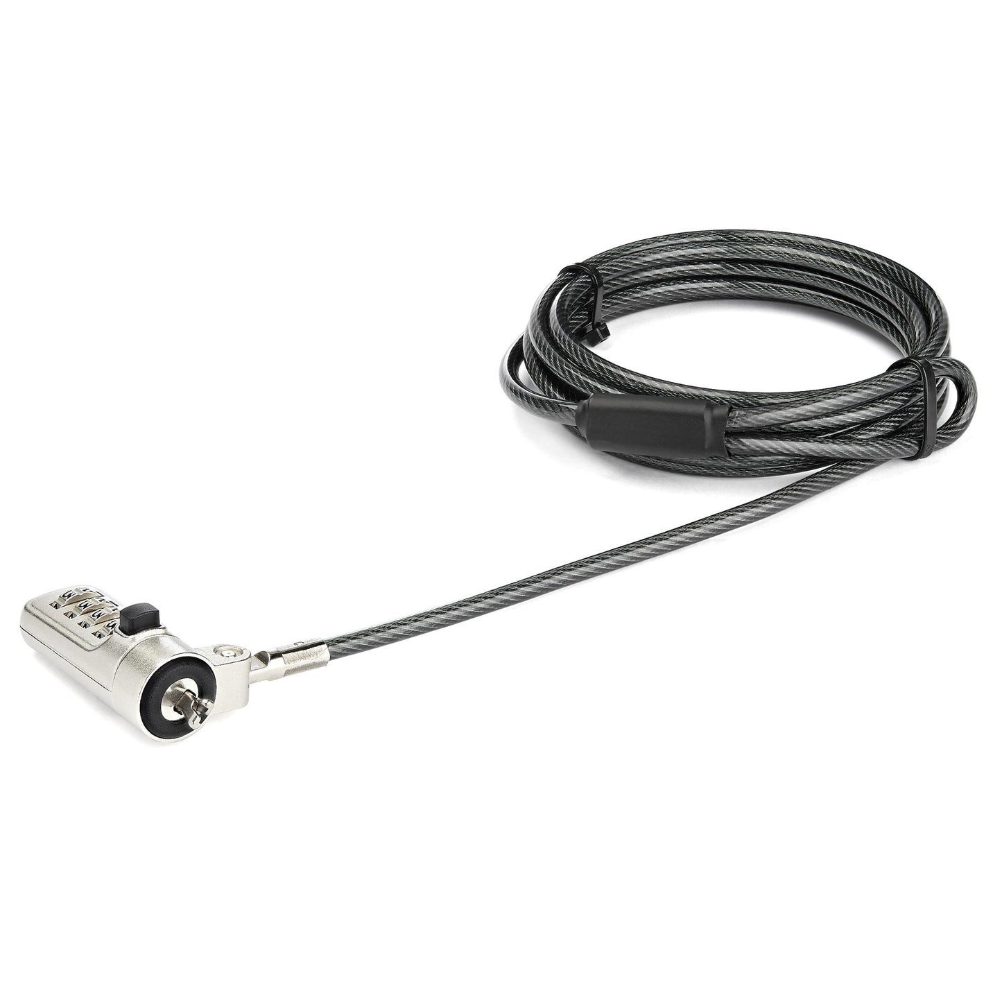 6.5FT COMBINATION LAPTOP CABLE LOCK COMPATIBLE W/ NOBLE WEDGE SLOT - KEYLESS 4-D