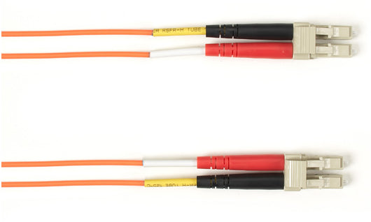 OM1 62.5/125 MULTIMODE FIBER OPTIC PATCH CABLE - OFNR PVC, LC TO LC, ORANGE, 3-M