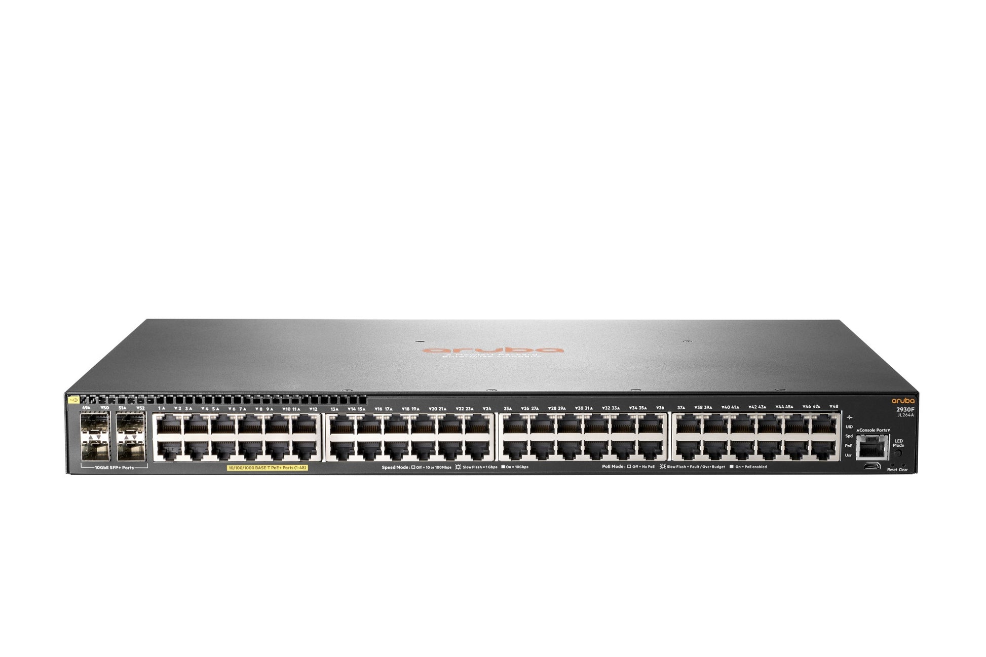 Aruba, a Hewlett Packard Enterprise company Aruba 2930F 48G PoE+ 4SFP+ TAA Managed L3 Gigabit Ethernet (10/100/1000) Grey 1U Power over Ethernet (PoE)