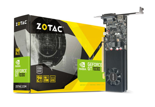 ZT-P10300A-10L - Zotac GEFORCE GT 1030 2GB GDDR5, 64 BIT, 1227-1468/6008, HDCP, HDMI, DVI-D, LITE