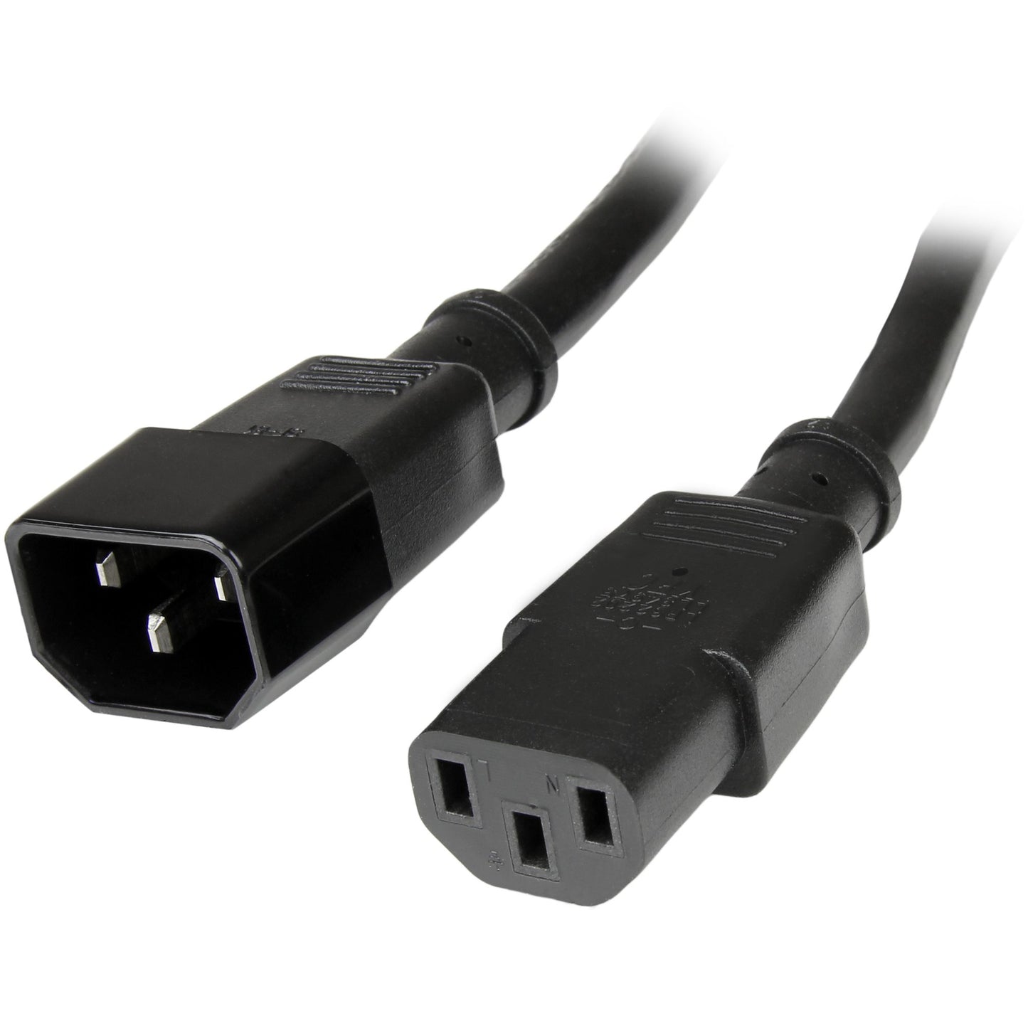 PXT10010 - StarTech.com AC POWER CORD 10FT (3M) 18AWG POWER SUPPLY EXTENSION CABLE IEC 60320 C14 TO IEC