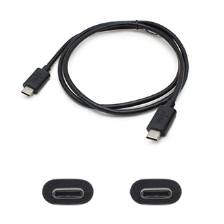 USBC32USBC1MB - AddOn Networks ADDON 1.0M (3.3FT)USB 3.1 TYPE (C) MALE TO MALE BLACK ADAPTER CABLE