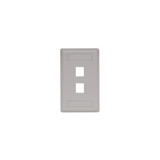 NSP12I - Hubbell netSELECT 1 Gang 2 Socket Multimedia Faceplate