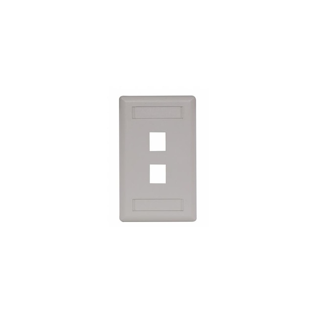 IFP12BK - Hubbell Face Plate Rear-loading 2-Port Single Gang Black