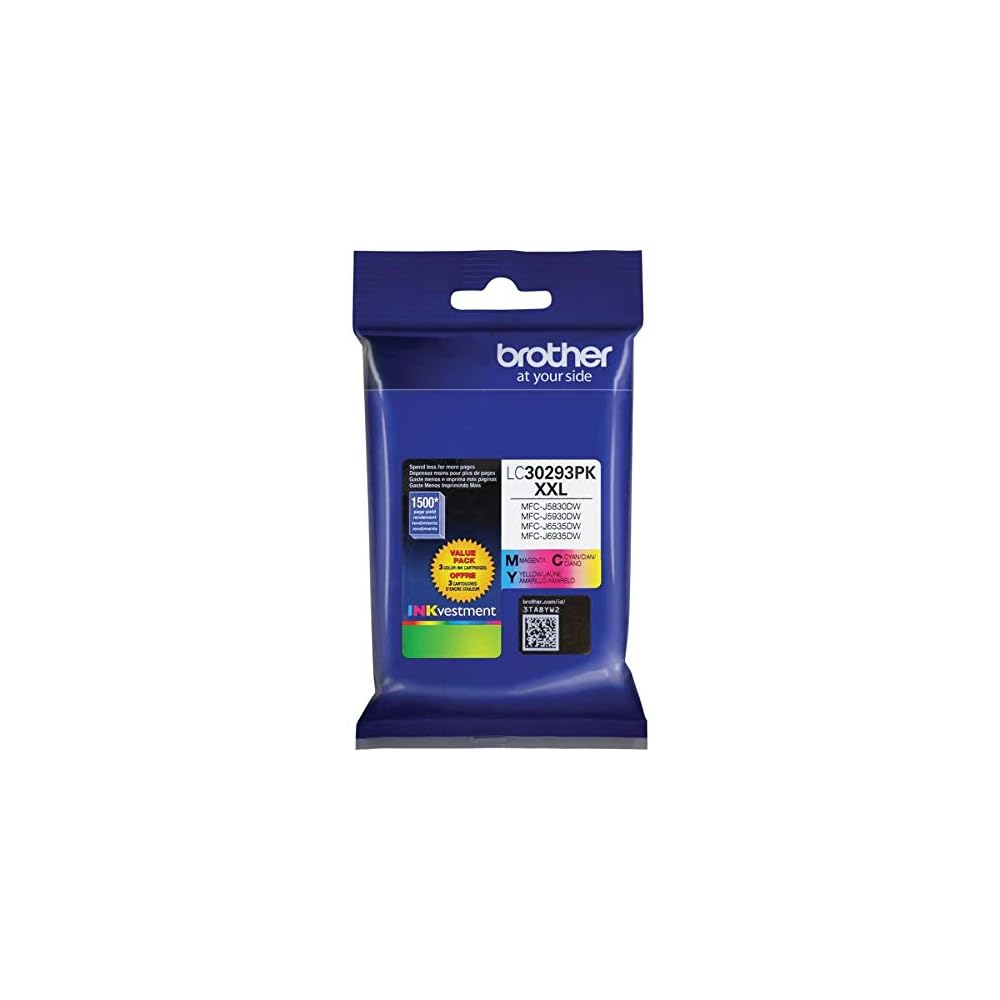 LC30293PK - Brother Super High Yield Ink Cartridge Cyan/Magenta/Yellow