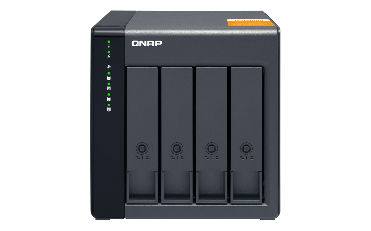 TL-D400S - QNAP 4-Bay SATA 6Gb/s SFF-8088 Desktop JBOD Storage Enclosure