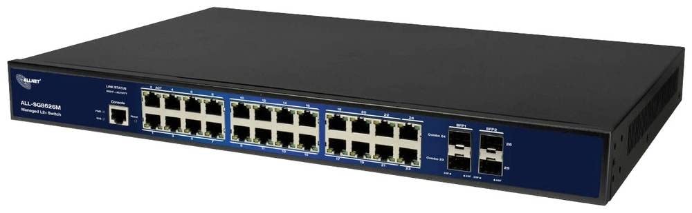 ALL-SG8626M - Allnet 22-Port Gigabit 2-Port Gigabit Combo 2-Port SFP Managed Switch