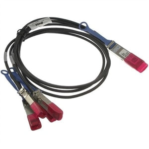 DELL QSFP28 - 4 x SFP28, 3 m fiber optic cable 118.1" (3 m) 4x SFP28 Black, Red