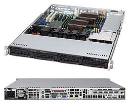 CHASSIS, BLACK 1U SC815TQ CHASSIS W/ 600W (STANDARD), BLACK
