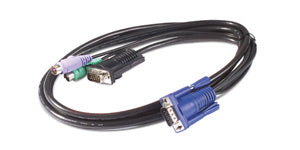 APC - KEYBOARD / VIDEO / MOUSE (KVM) CABLE - 6 PIN PS/2, HD-15 (M) - HD-15 (M) -