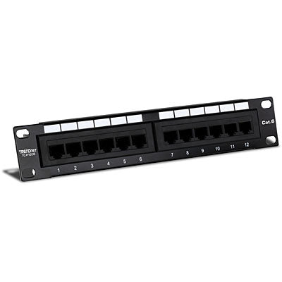 TC-P12C6 - Trendnet 12-PORT CAT. 6 PATCH PANEL (10" WIDE)