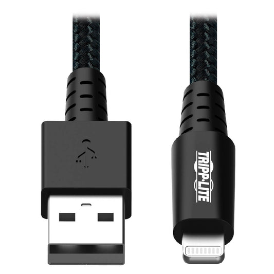 M100-003-GY-MAX - Tripp Lite HEAVY-DUTY USB SYNC CHARGE CABLE WITH LIGHTNING CONNECTOR - M M, USB 2.0, UHMWPE