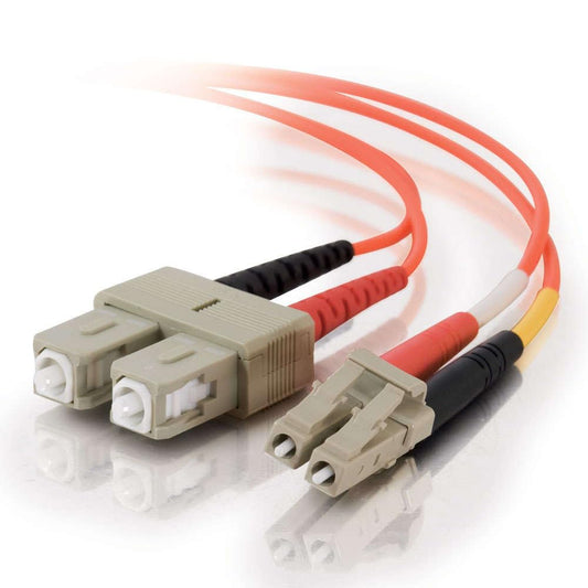 C2G 15m USA LC/SC Duplex 50/125 Multimode Fiber Patch Cable fiber optic cable 590.6" (15 m) Orange