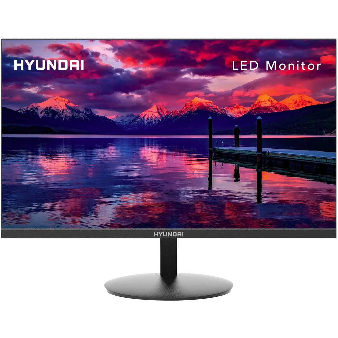 HYUNDAI 24 FHD IPS, FLAT GAMING MONITOR, 75HZ, HDMI, VGA, 2 SPEAKERS - BLACK