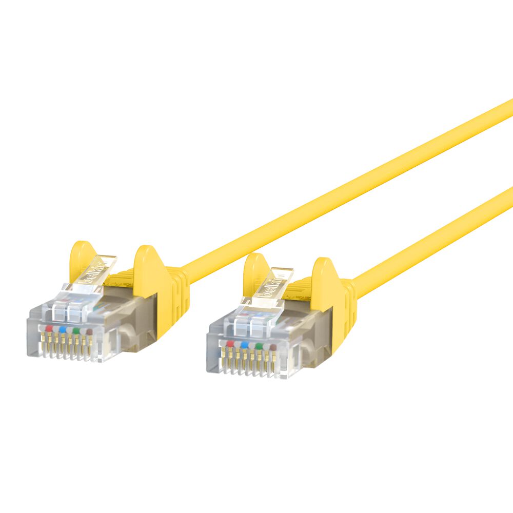 CE001B01-YLW-S - Belkin Cat6 Slim 28Awg Cable