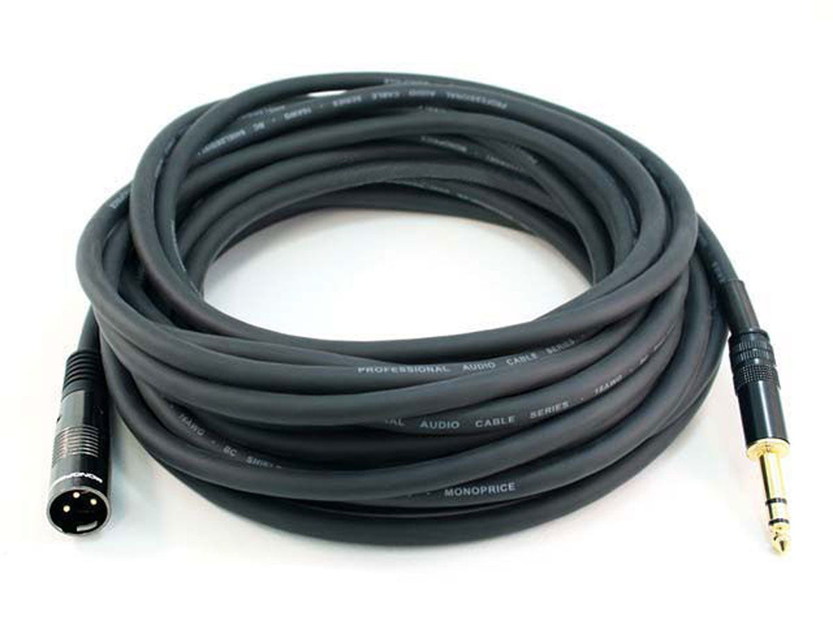 4765 - Monoprice XLR M TO 1/4INCH TRS M CABLE 35FT
