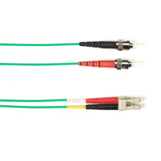 OM1 62.5/125 MULTIMODE FIBER OPTIC PATCH CABLE - OFNP PLENUM, ST TO LC, GREEN, 1
