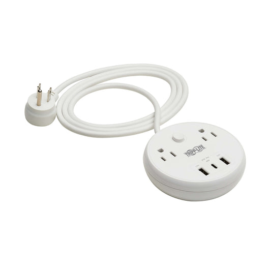 Tripp Lite TLP28PD57WCAM surge protector White 2 AC outlet(s) 120 V 72" (1.83 m)