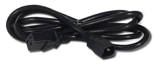 POWER CABLE - IEC 320 EN 60320 C19 (F) - IEC 320 EN 60320 C14 (M) - 6.6 FT