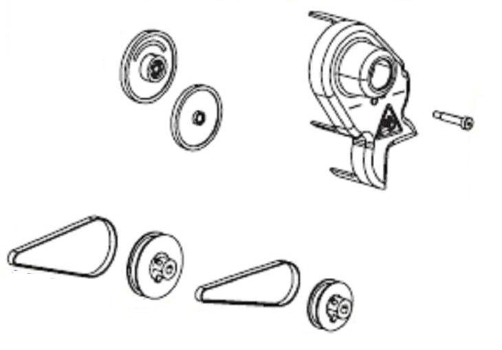 KIT DRIVE SYSTEM ZMX00 SERIES (INCLUDES PULLEYS, GEARS, BELTS, GEAR COVER)